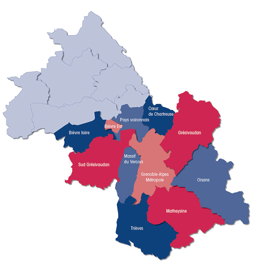 Carte du Département de l’Isère