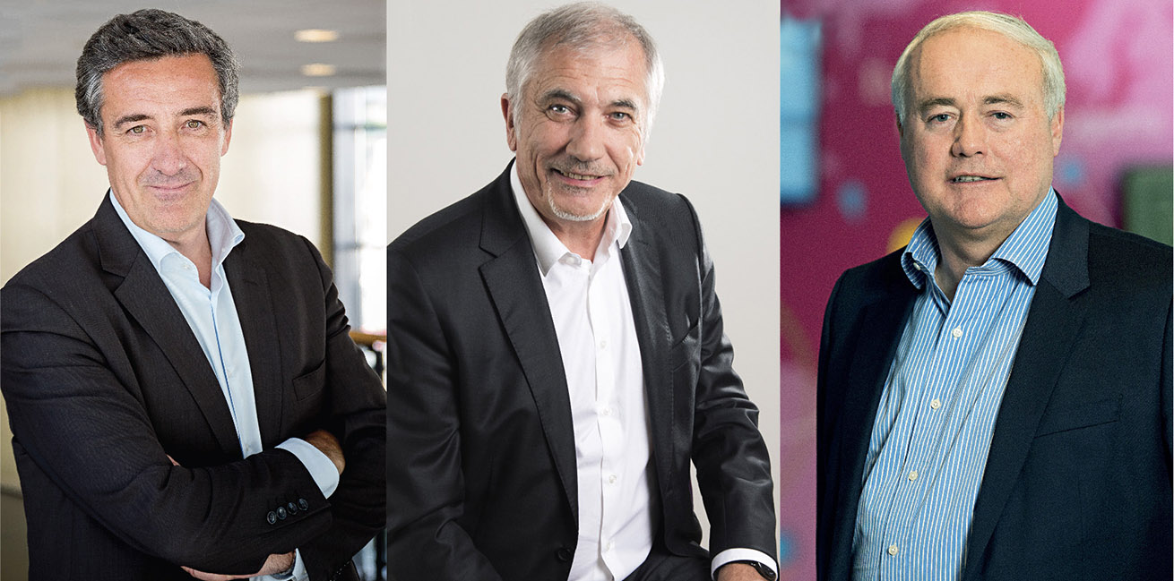Emmanuel Sabonnadière (CEA-Leti), Paul Boudre (Soitec), Jean-Marc Chéry (STMicroelectronics), trois acteurs à l'origine d'une technologie devenue standard mondial.