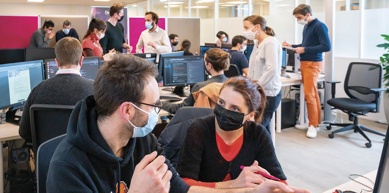 Les étudiants du Campus numérique in the Alps.