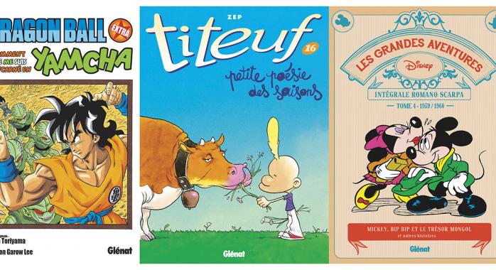 La série Titeuf se hisse au 2e rang des ventes nationales, derrière Astérix - Depuis 2010, Jacques Glénat détient l’autorisation de la Disney Company de publier les histoires de Mickey et Donald - La série Un pape dans l’histoire démarre en 2019 avec Saint Pierre.
