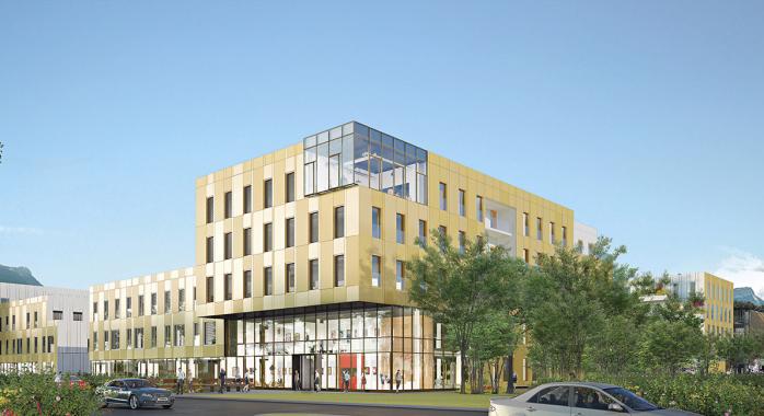 Le futur campus d'Atos, à Echirolles © Agence VBI architectes 2017 Atos