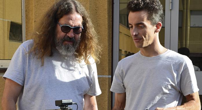 Dan Kneece, légende de la steadicam, et Adrien Farrugia, fondateur de SteadXP © SteadXP