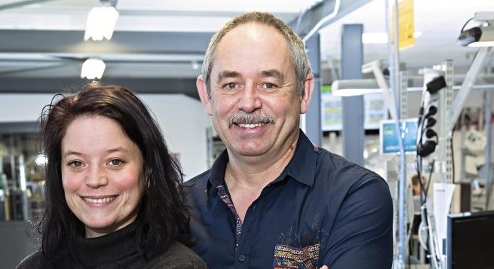 Pascal Guérin avec sa fille Caroline, depuis peu dans l'entreprise © E. Tolwinska