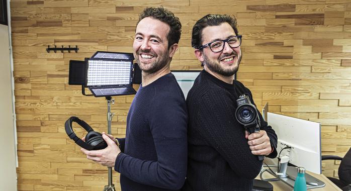 Antoine Vial et Benjamin Girard, codirigeants de l’agence audiovisuelle © E. Tolwinska