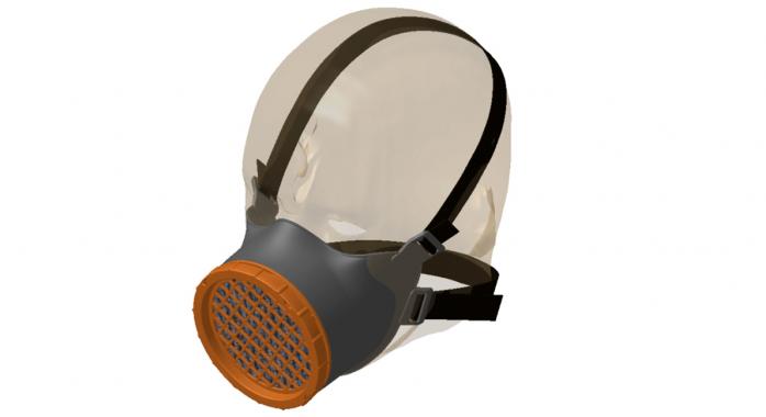 Le masque produit par le collectif ©VOC-COV masque VOC-COV