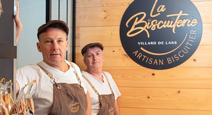 Nicolas Boullenger et Vincent Grêlé, cofondateurs de la Biscuiterie de Villard-de-Lans © J.-M. Blache