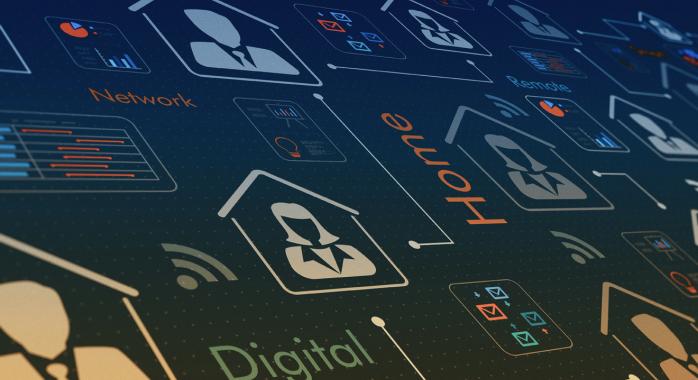 Qu’allons-nous faire du télétravail, et des gains de productivité qu’il génère ? Télétravail, interconnection de personnes depuis leur domicile.