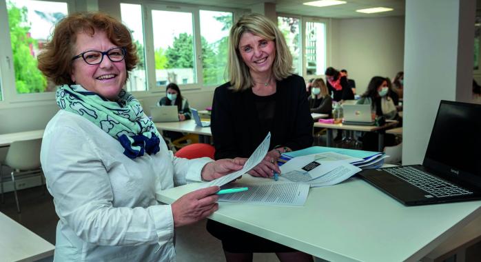 Élisabeth Ravix, directrice générale et Anne Freyssinet, responsable juridique. Élisabeth Ravix, directrice générale et Anne Freyssinet, responsable juridique.