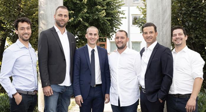 Les fondateurs du groupe Pi : Vincent Dolezon, Thomas Jameau, Julien Exartier, Guillaume Musel, Alexandre Truchot et Thierry Perret © Groupe Pi