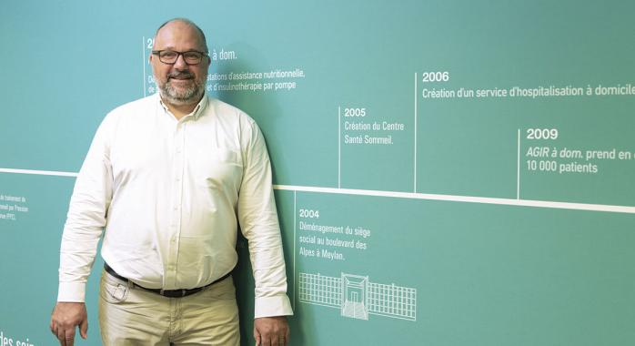 Philippe Roussel, président du groupe Agir à dom, veut faire du groupe un prestataire de santé à domicile (PSAD) « de référence » © J.-M. Blache