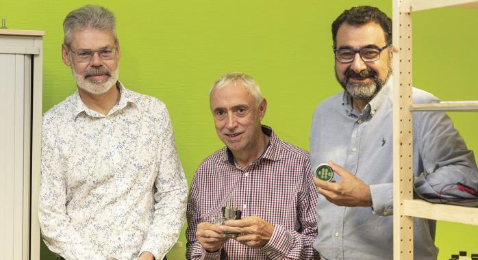 Éric Gouze, Yves Bigay et Farhad Abedini, les trois co-fondateurs de Diamsens