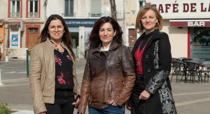 Yolande Goncalves, présidente de Moirans Commerces, est gérante de R’Look Coiffure depuis une dizaine d’années © F. Ardito