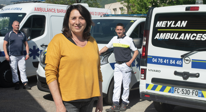 Françoise Morel, dirigeante de Meylan Ambulance © F. Ardito Françoise Morel, dirigeante de Meylan Ambulance
