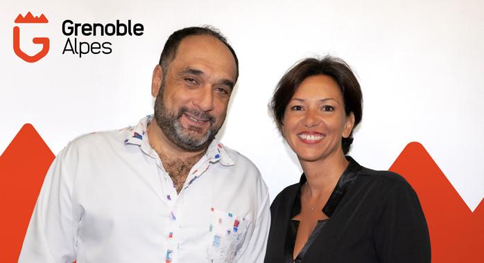 Mélina Hérenger, présidente de l’agence Grenoble Alpes, et Jacques Reboh, président de l’association Grenoble Alpes. © Agence Grenoble Alpes