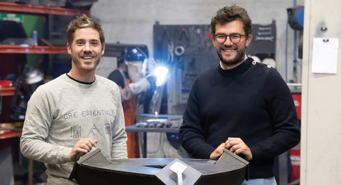 Baptiste Ploquin, diplômé en management, et David Lépiney, ingénieur en thermique