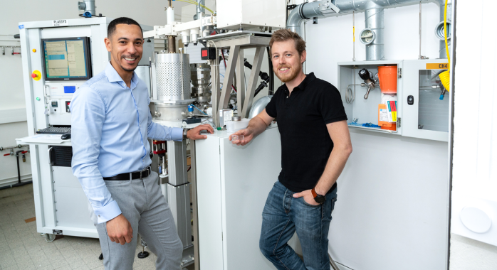 Khaled Driche et Gauthier Chicot, cofondateurs de Diamfab © E. Tolwinska Khaled Driche et Gauthier Chicot, cofondateurs de Diamfab.