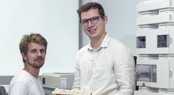 Thomas Bachelart, directeur scientifique, et Matthieu Gasc, cofondateur de Drug Optimal © J.M. Blache Thomas Bachelart, directeur scientifique, et Matthieu Gasc, cofondateur de Drug Optimal © J.M. Blache