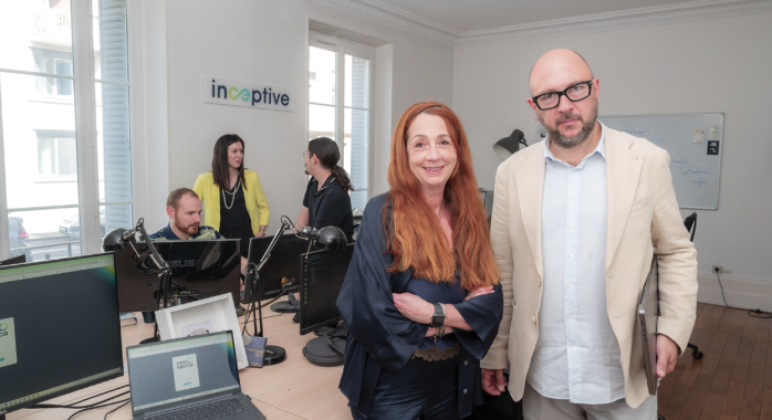 Corinne Rebouah, présidente, et Antoine de Decker, directeur général d'Inceptive © E. Tolwinska Corinne Rebouah, présidente, et Antoine de Decker, directeur général d'Inceptive © E. Tolwinska