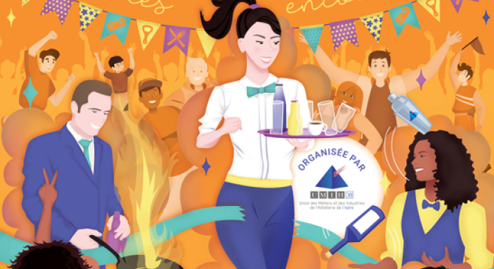 Affiche de la Course des Garçons de Café de Grenoble