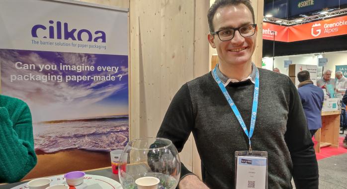 Erwan Gicquel, cofondateur de Cilkoa, qui conçoit et fabrique des machines pour des emballages sans plastique