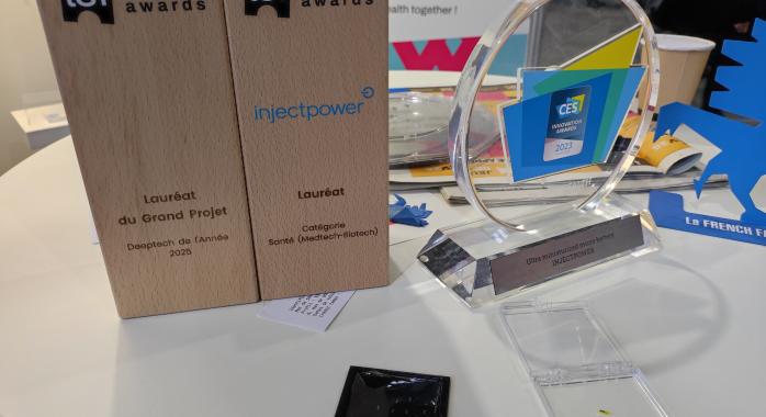 Injectpower et ses micro batteries destinées à des applications médicales, double lauréate des Deeptechs Awards