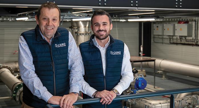 Jordan Lasserre (à droite), nouveau dirigeant du CERG, reste associé à l’ancien directeur général Luc Cauquil © CERG Jordan Lasserre (à droite), nouveau dirigeant du CERG, reste associé à l’ancien directeur général Luc Cauquil