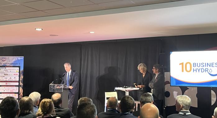 Conférence d'ouverture des 10es Rencontres Business Hydro par Benoît Clocheret, président exécutif du groupe Artelia, grand témoin de cette édition 