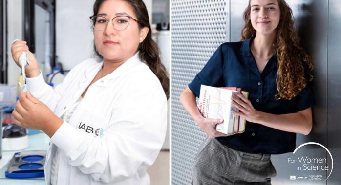 Nazareth Milagros Carigga Gutierrez et Bianca Marin Moreno lauréates du prix Jeunes talents France L'Oréal-Unesco Pour les femmes et la Science
