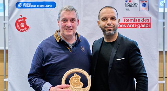 Laurent Jonnet, dirigeant de Motte Viandes, et Hichem Mahboubi, directeur institutionnel et territoire à la CCI de Grenoble
