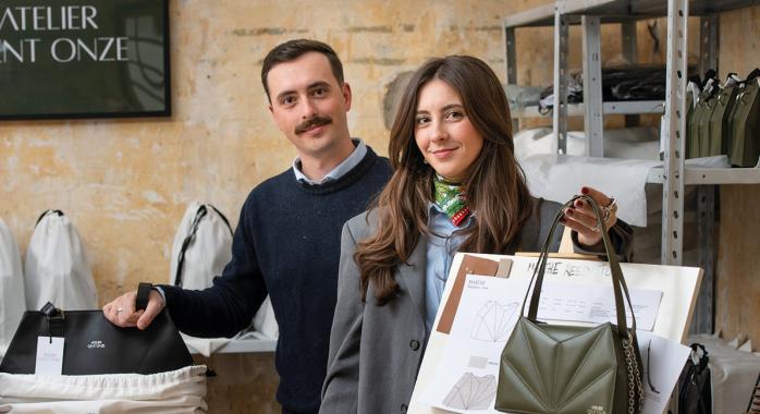 Pauline et Nathan Rosset-Boulon,  les deux dirigeants d’Atelier Cent Onze.