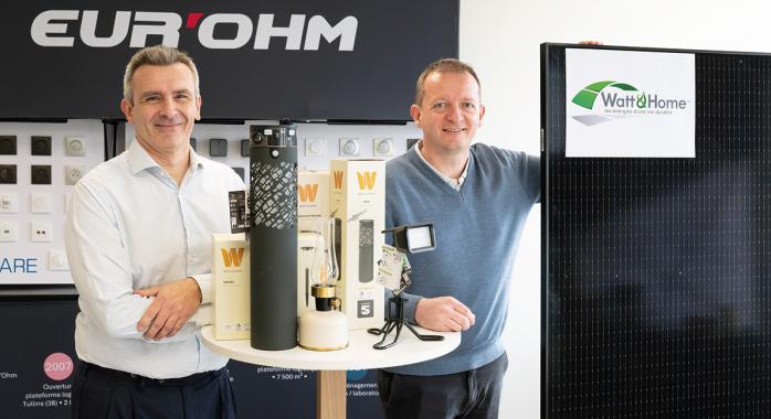 Pascal Fréville, directeur général d’Eur’Ohm et Emmanuel Coulomb, responsable de la marque Watt & Home.
