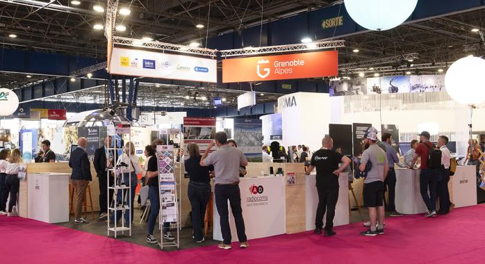 Stand Grenoble Alpes à Mountain Planet.© F. Ardito