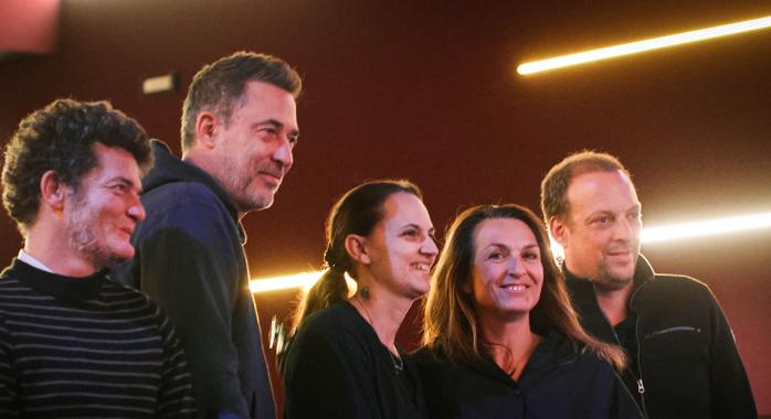 L'équipe du film « Quand j'étais petit·e » distribué par Cinedia.
