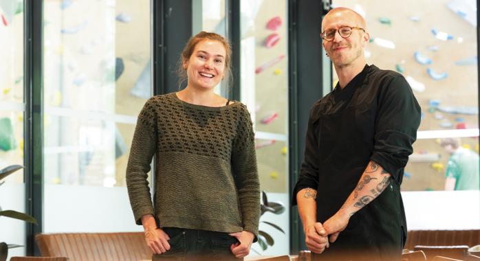 Jeanne Faure, directrice du site, et Mickael Le Curieux, chef cuisinier © Franck Ardito