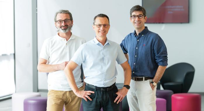Vincent Gaff, Philippe Robert et Bertrand Gautheron.