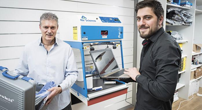 Thierry Coillard, président, et son fils Bastien Coillard, directeur export © E. Tolwinska