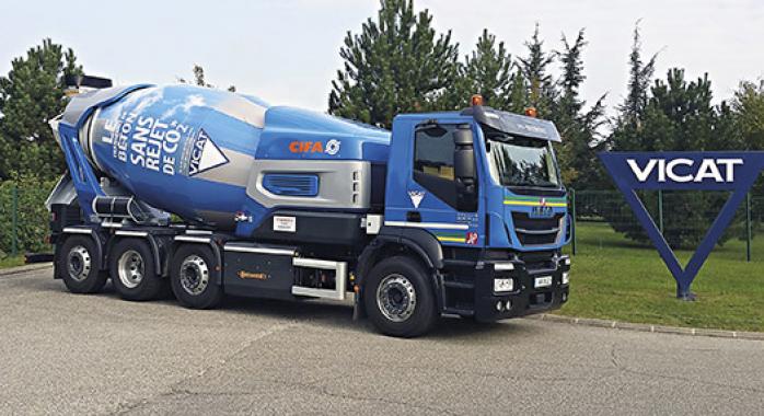 Vicat lance le premier camion toupie écolo