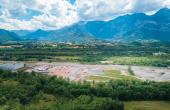 Le site industriel en construction à Champagnier