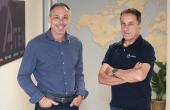 Gérald Amodio, directeur commercial, et Bruno Lemaitre, président d’Imagina International, dans les nouveaux locaux de la société à Meylan