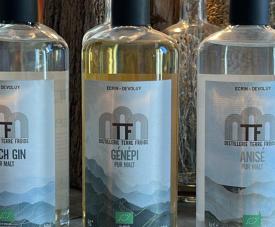 Les Génépi Gin et Anisé artisanaux et bio de la Distillerie Terre Froide